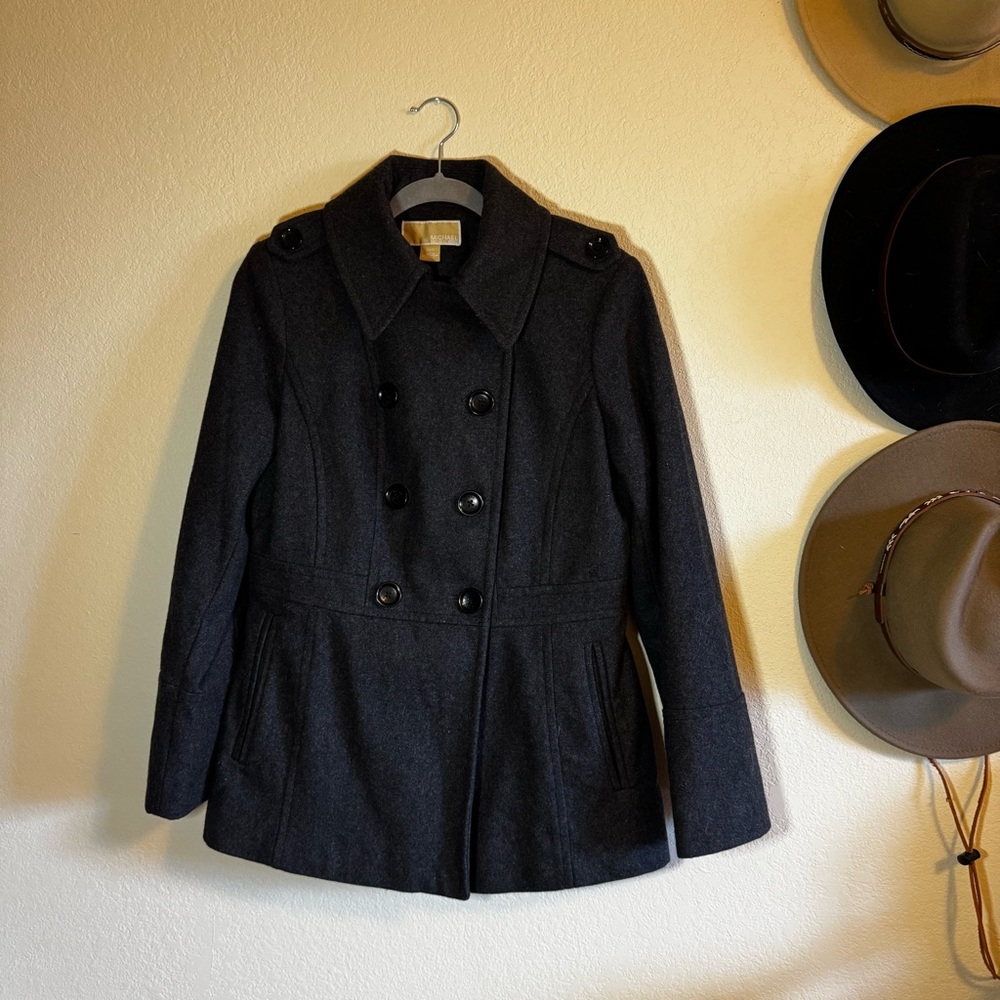 Women's wool Charcoal Peacoat Michael Kors